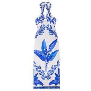 NWT FARM Rio Blue Yard Maxi Dress Size S